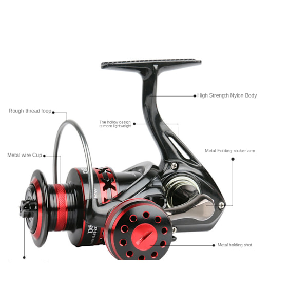Fiskerulle Spinning Metal Spool Max Drag Carp Fishing