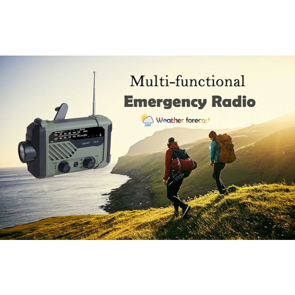 Bärbar radiohandvev AM FM NOAA Emergency 3 In 1