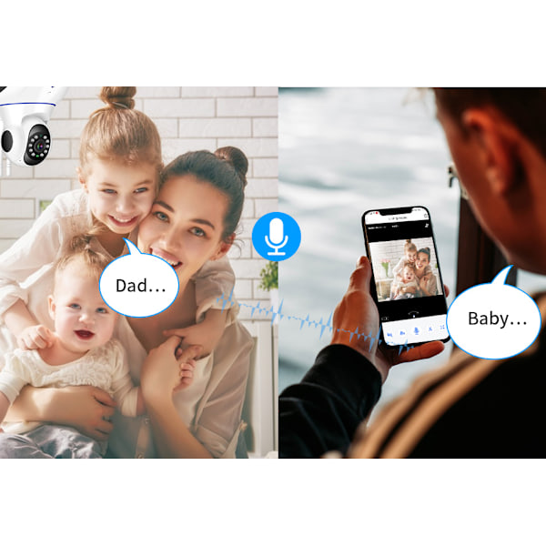 Mini trådlös IP-kamera WiFi hemsäkerhetsövervakning