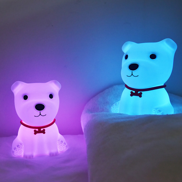 LED Nattljus för barn Touch Sensor Rolig hundfjärrkontroll