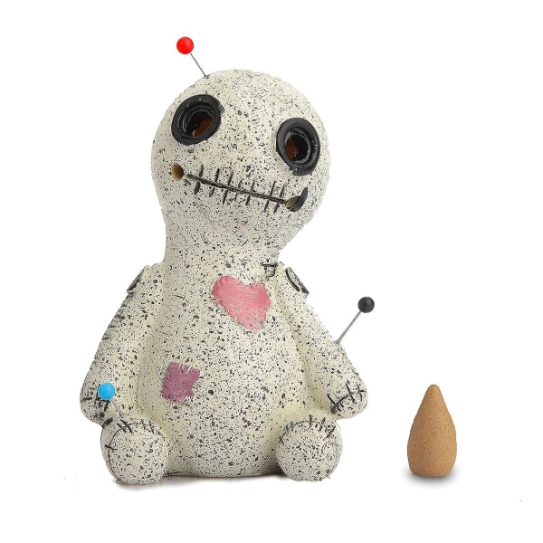 Voodoo Doll Rökelse Cone Burner Desktop Resin Ornament För
