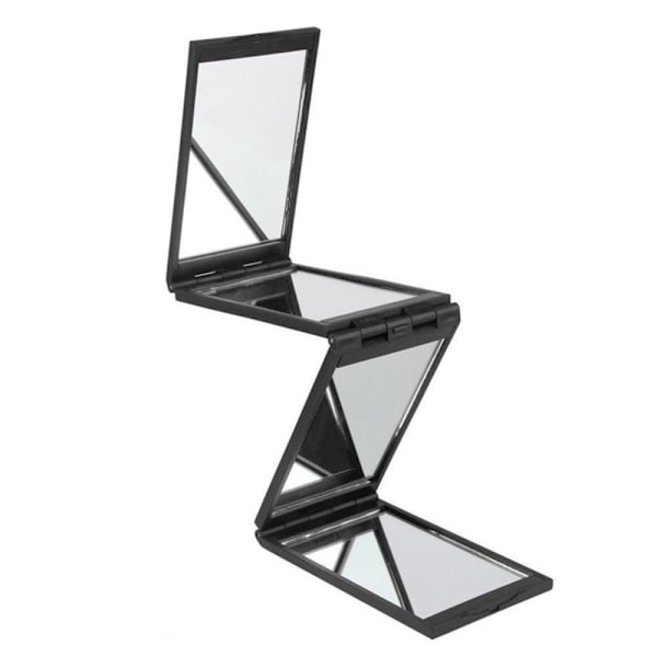 Fyra speglar för din egen frisyr, du kan titta tillbaka på Black Folding Mirror + Comb