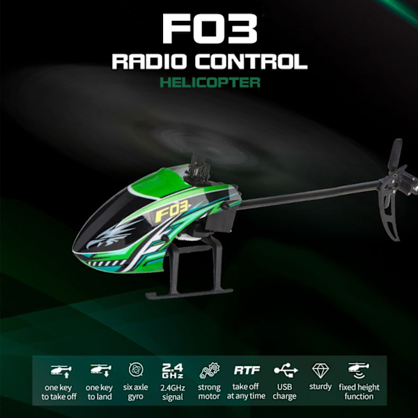 F03 RC Helikopter 4CH Flybarless Height Hold Helikopter Med