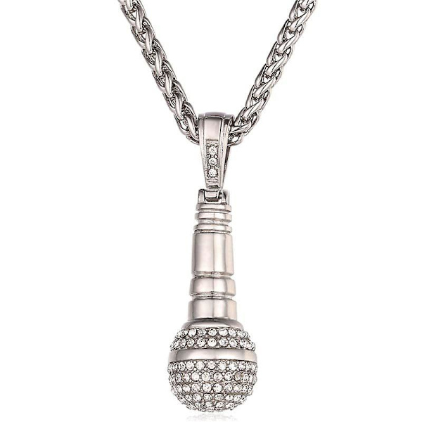 Halsband, Mikrofon-Silver