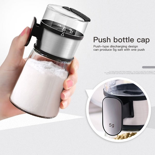 1 st Push Typ Salt Dispenser Salt Socker Flaska Krydda Peppar