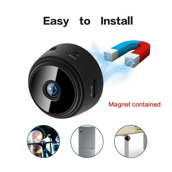 Minikamera WiFi IP Nätverk Hemsäkerhet HD 1080P DVR IR