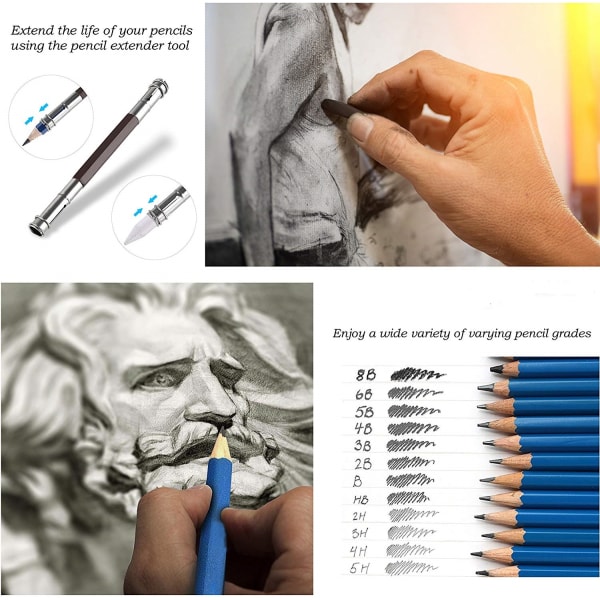 95st/ set Färgpenna Skiss Målning Charcoal Crayon