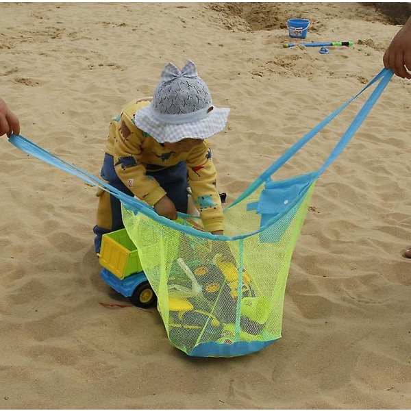 Förvaringsväska för strandleksaker utomhus för barn, bärbart mesh