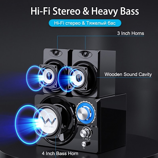 Hemmabiosystem Datorhögtalare Desktop Bluetooth