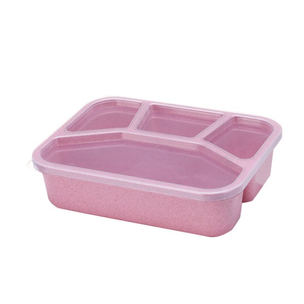 Wheat Straw Lunch Box Multi Grid High Capacity Bento Box