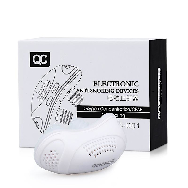 Anti-snarkningsutrustning Elektrisk Mini Cpap Snore Stop Device White
