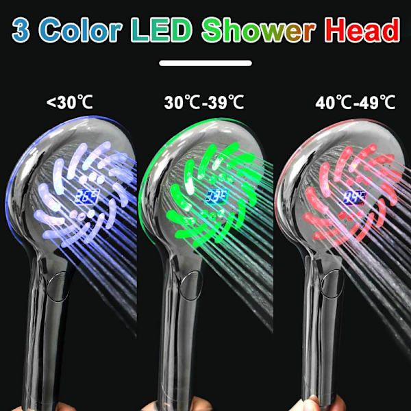 LED-duschhuvud digital temperaturkontroll duschspruta 3