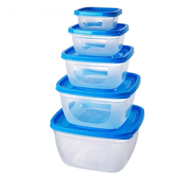 5 stycken set Plast Lunchbox Bärbar skål Mat