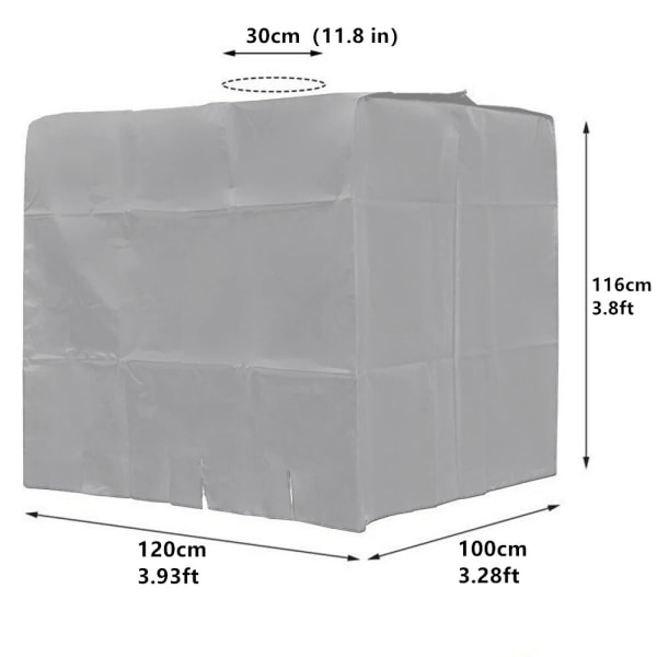 Silver cover Ton fat Tillbehör 1000 liter
