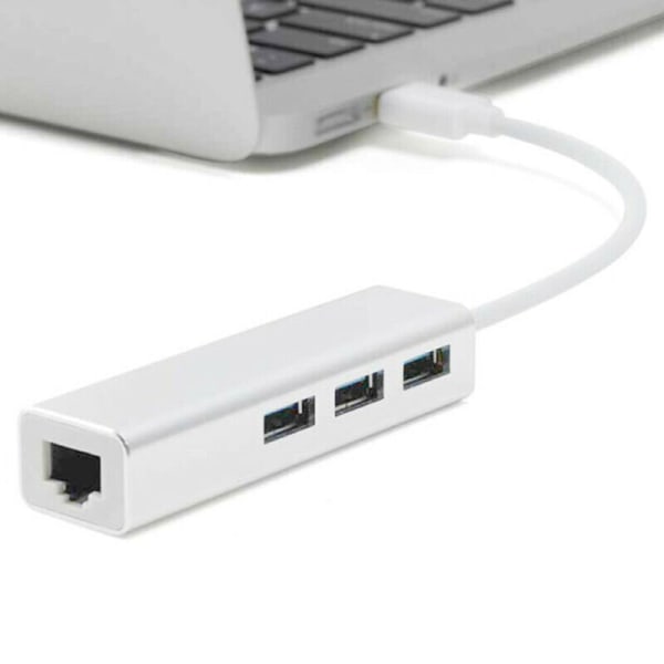 USB-C/TYPE-C till ETHERNET LAN Internet RJ45-kabeladapter