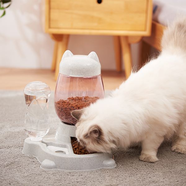 Pet Dog Cat Automatisk matarskål för hundar dricksvatten