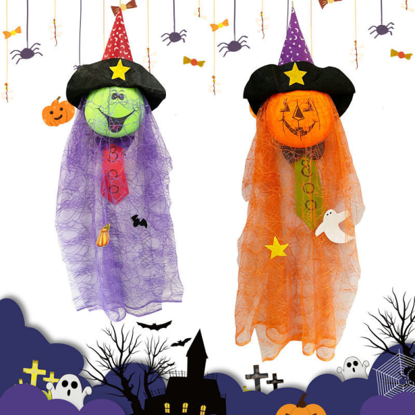 Halloween Ghost Scarecrow dekoration, Ghost Festival Haunted Purple