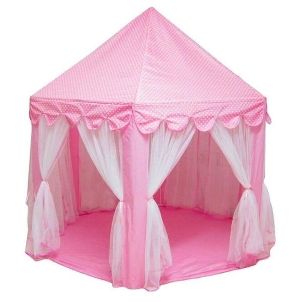 Portabelt Princess Castle Tält inomhus inomhus med LED-stjärna