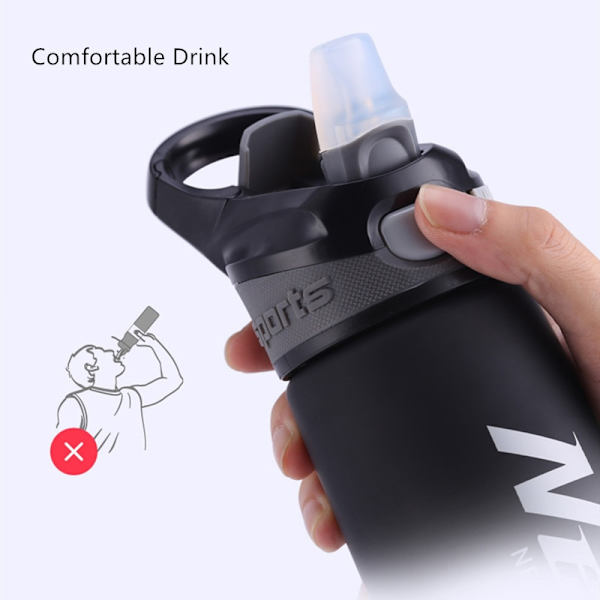 750 ml vattenflaska med sugrör Gym Fitness dricksflaskor