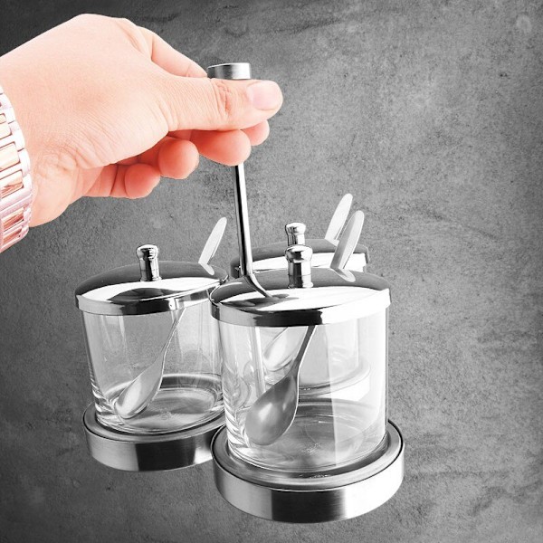 Kryddkrydda Förvaringsställ Ställhållare Peppar Salt