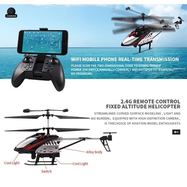 Ny RC Helikopter 2.4G 4CH Radio Fjärrkontroll Helikopter
