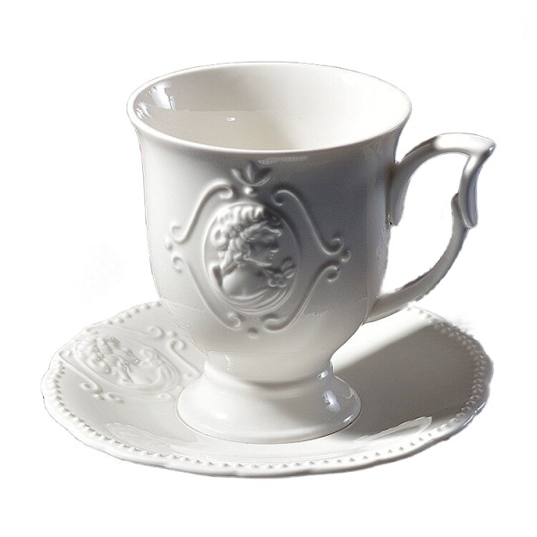 Kaffekopp och set Skicka porslinssked 350 ml kopp