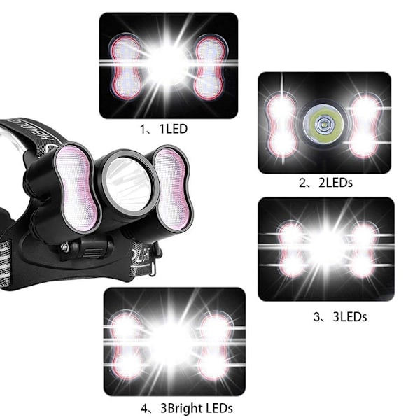Super Bright LED-strålkastare 1 X T6+40 X 2835LED-strålkastare 4