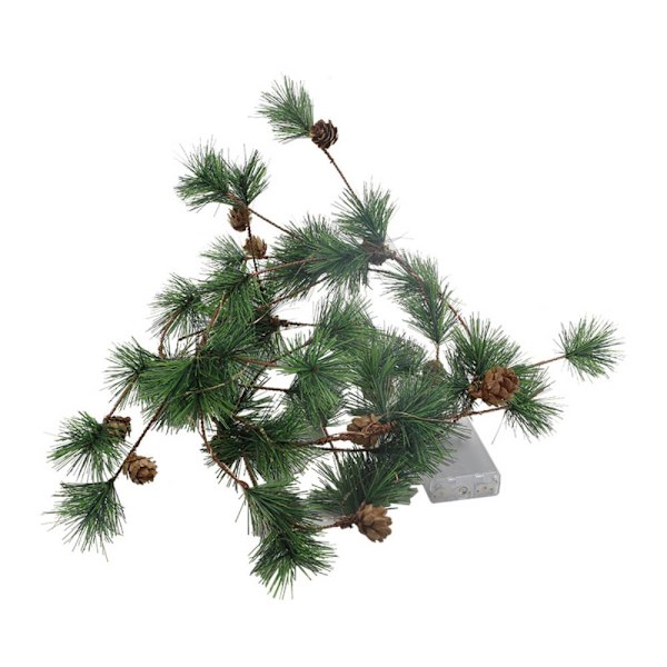 Led Pine Needle Kotte Rotting Koppartrådslampa, jul Green 2