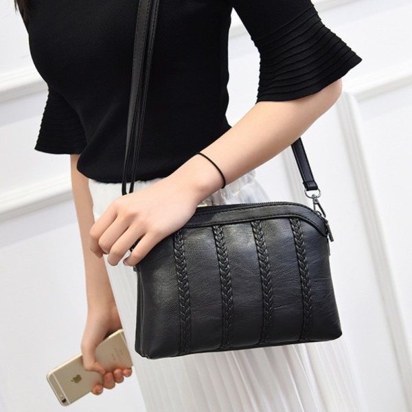 Mode Damer mjuk läderväska, koreansk stil Girl One Grey