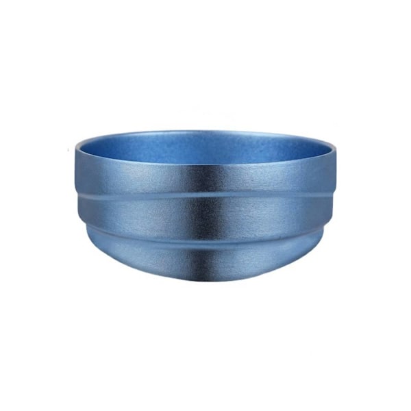 Dubbellagers skål av ren titan mot skållning, utomhus Blue 11.5cm
