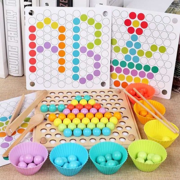 Barn tidigt lärande Pedagogisk Montessori färgsortering