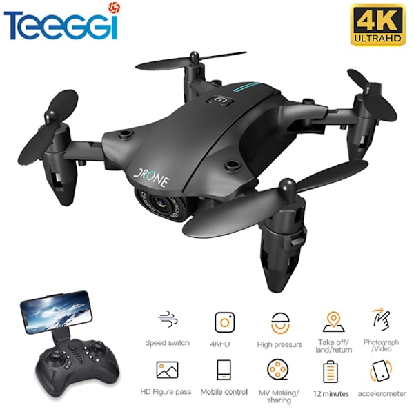 H2 Mini Drone WiFi FPV 1080P 4K HD Camera Altitude Hold Real