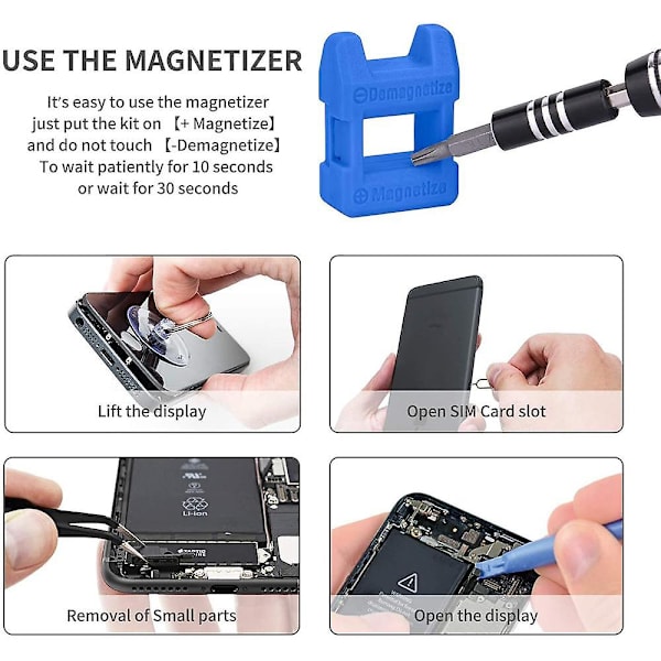Datorreparationssats, 122/115 i 1 magnetisk skruvmejsel för laptop