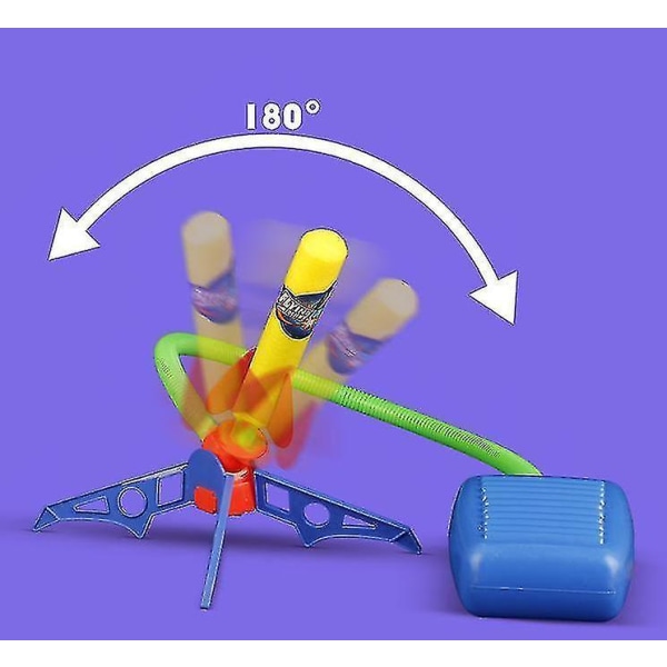 Leksaksraketkastare för barn, skjuter upp till 10 meter, 9 färgglada