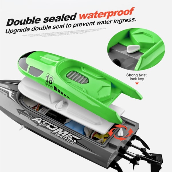 2,4g High Speed Remote Control Boat Uppgraderad version Kylning
