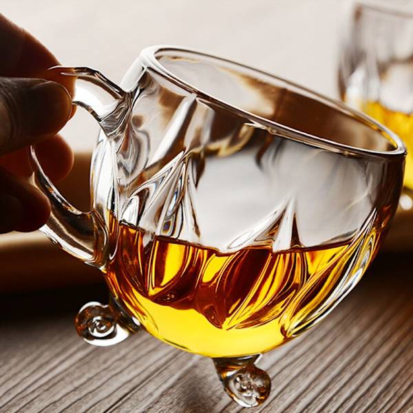 1st 190ml Kristallglas Te Kaffe Vattenkopp Transparent