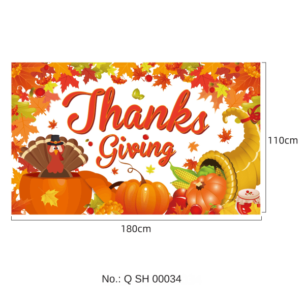 Thanksgiving dekoration Banner, höstskörd bakgrund Colorful E