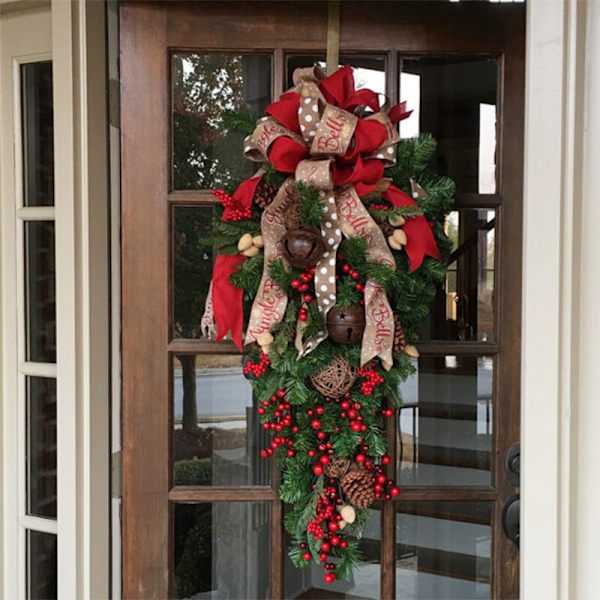 Julkrans Jul Röd Frukt Simulering Blomma Hem