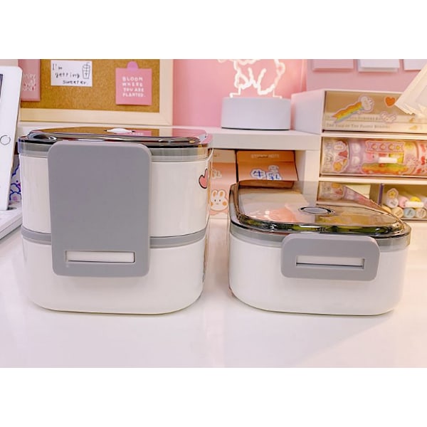 Japansk Lunchbox Container Dubbellager Lunchbox