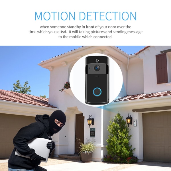 Smart dörrklocka Kamera Wifi Trådlöst samtal Intercom Video Eye