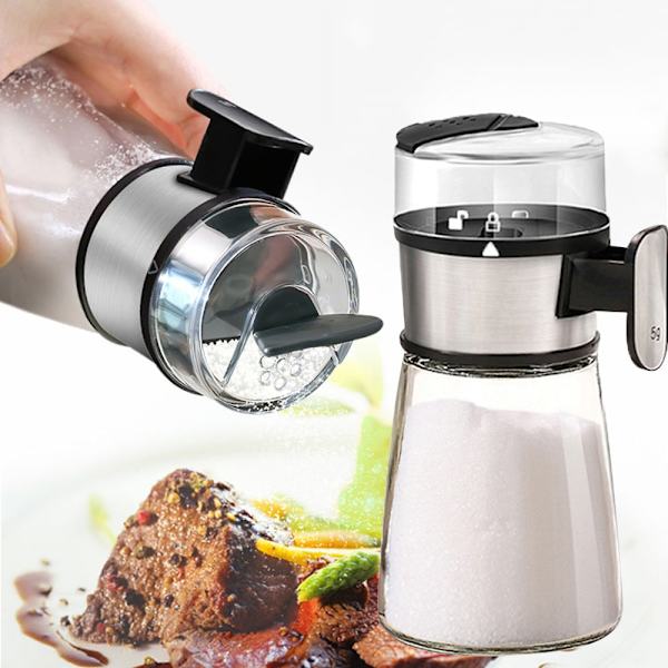 1 st Push Typ Salt Dispenser Salt Socker Flaska Krydda Peppar