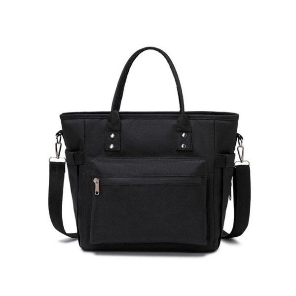 Handhållen Diagonal Bento-väska, Casual Oxford-väska, vattentät Black