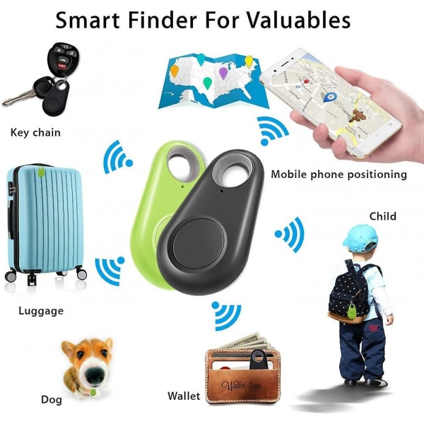 4-pack Smart GPS Tracker Key Finder Locator Wireless Anti