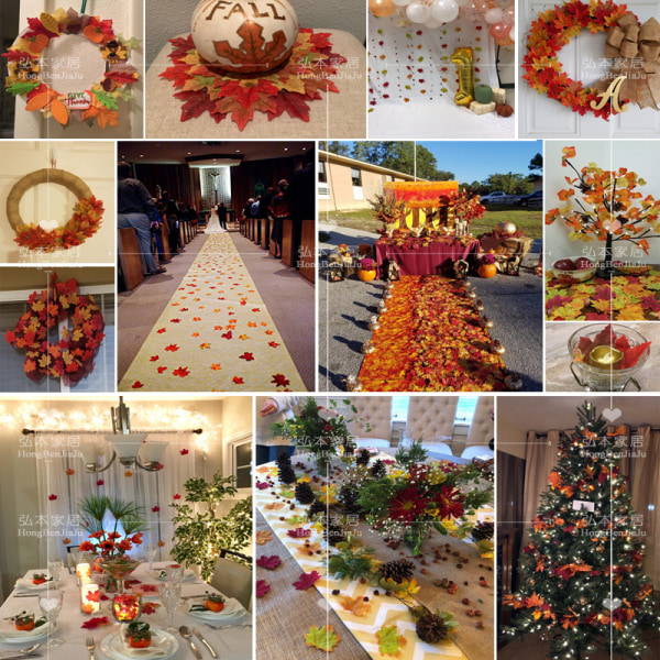 300 st Random Color Christmas Thanksgiving Simulation Maple