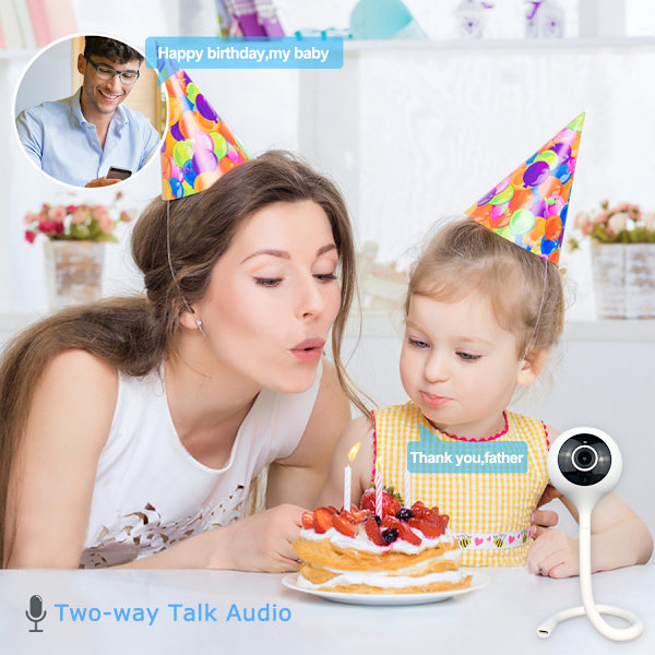 Display Temperatur Spela Lullaby HD Mini IP Camera Wifi