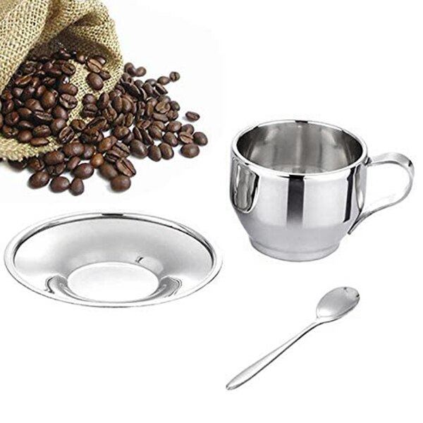 Kaffekoppset i rostfritt stål Set personlighet