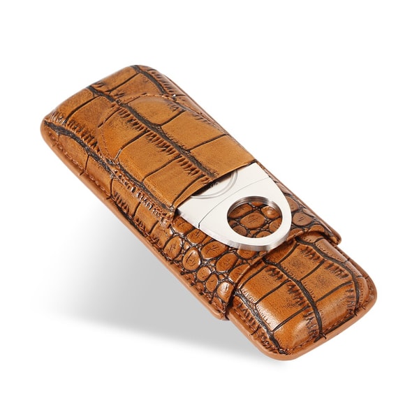 Case med stålskarp cigarrskärare Bärbar