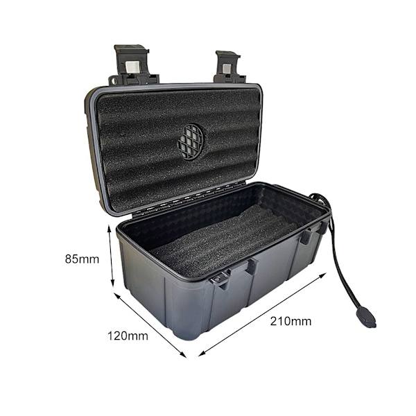 Bärbar cigarr Travel Humidor Box Vattentät case