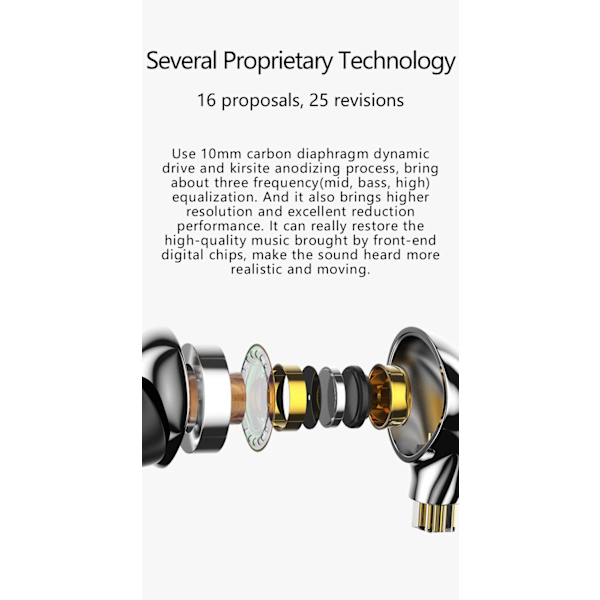 Carbon Diaphragm Dynamic Driver In Ear Earphones DJ Running