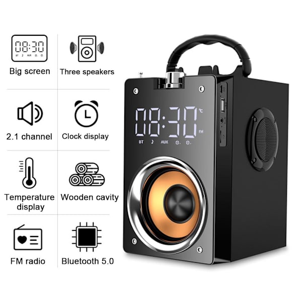Bärbar Bluetooth högtalare med hög power trådlös stereo